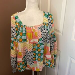 Fate Becker Avant Garde Bohemian Contemporary Top Size Large